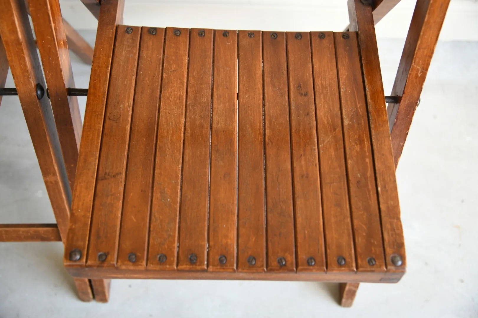 Pair Vintage Folding Chairs