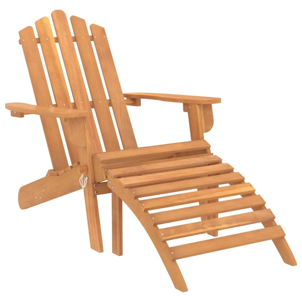 Patio Adirondack Chairs with Footrests 2 pcs Solid Wood Acacia