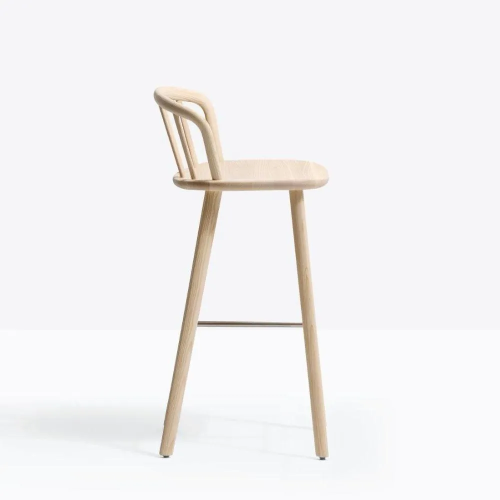 Pedrali Nym 2839 stool in solid ash wood