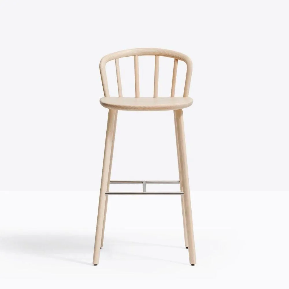 Pedrali Nym 2839 stool in solid ash wood