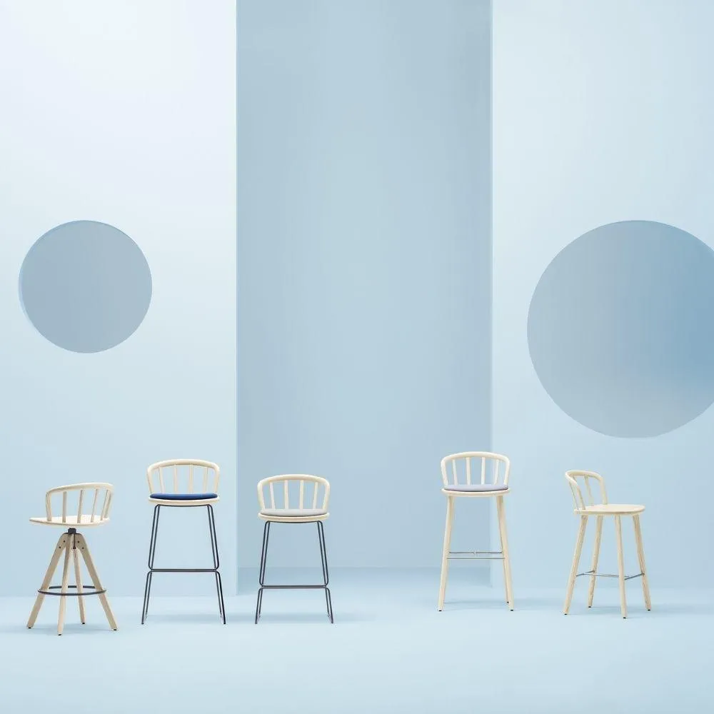 Pedrali Nym 2839 stool in solid ash wood