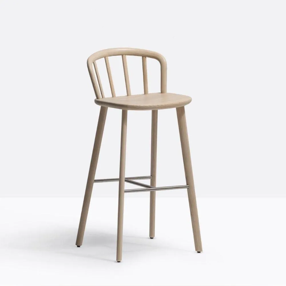 Pedrali Nym 2839 stool in solid ash wood