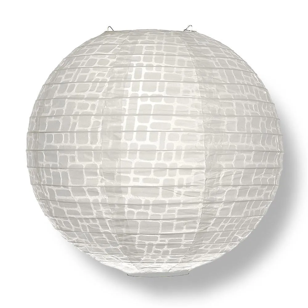 Premium 12-Piece Stone Gray Paper Lantern Party Pack Set