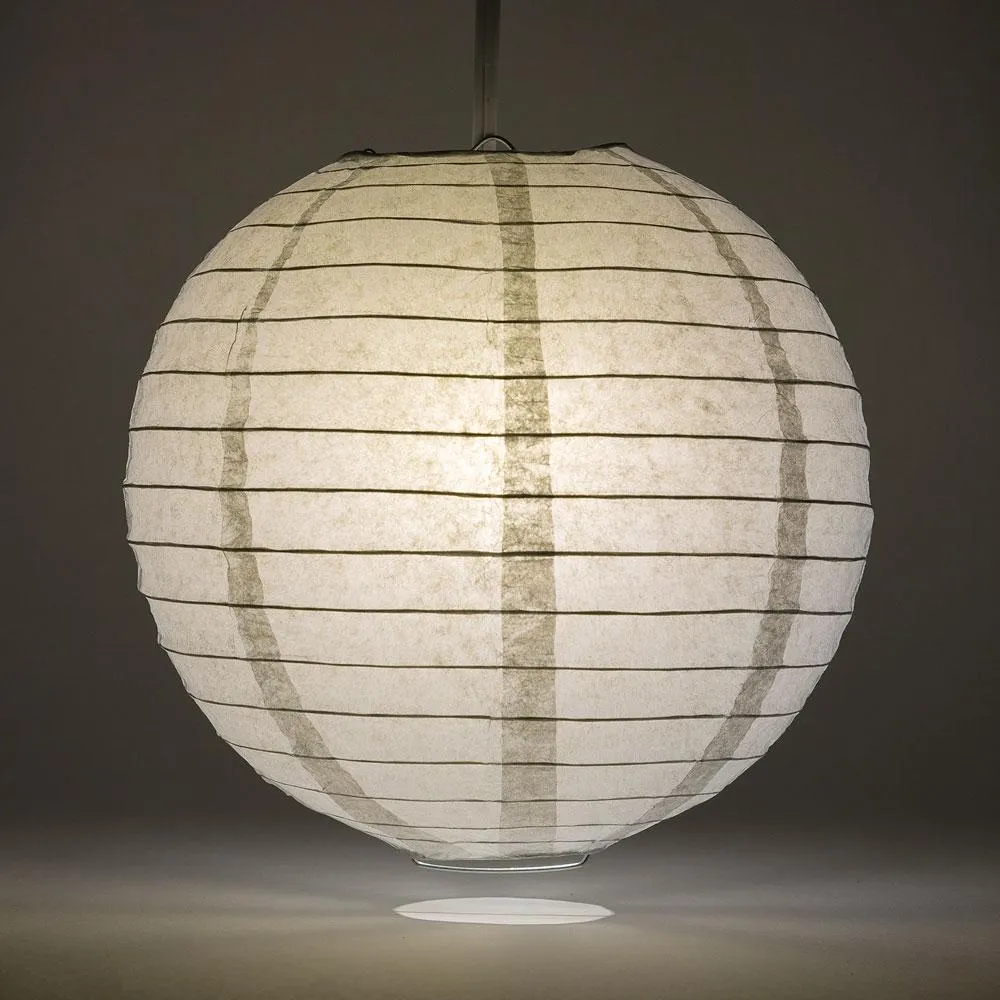 Premium 12-Piece Stone Gray Paper Lantern Party Pack Set