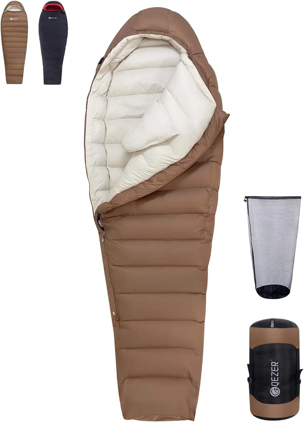 QEZER Winter Down Sleeping Bag 660FP -12℃ (QDM-1000H)
