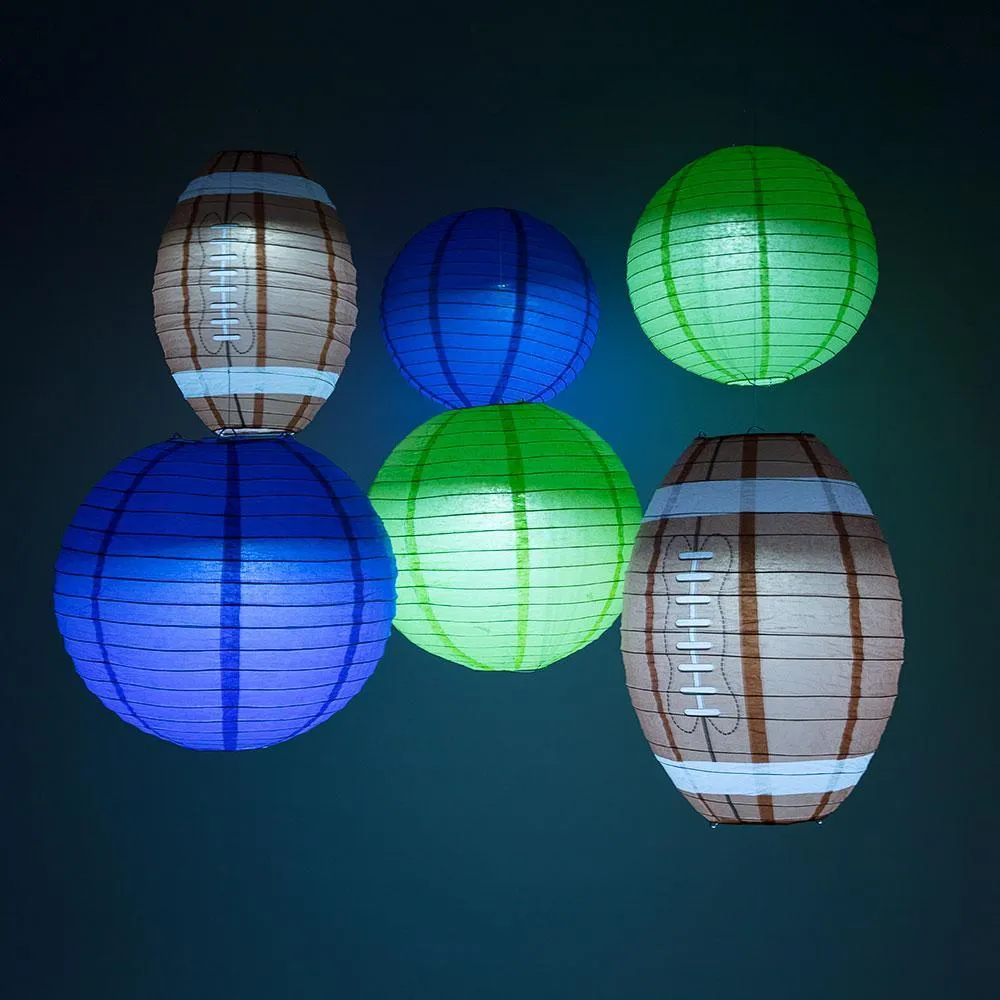 Seattle Pro Football Paper Lanterns 6pc Combo Tailgating Party Pack (Blue/Green) - by PaperLanternStore
