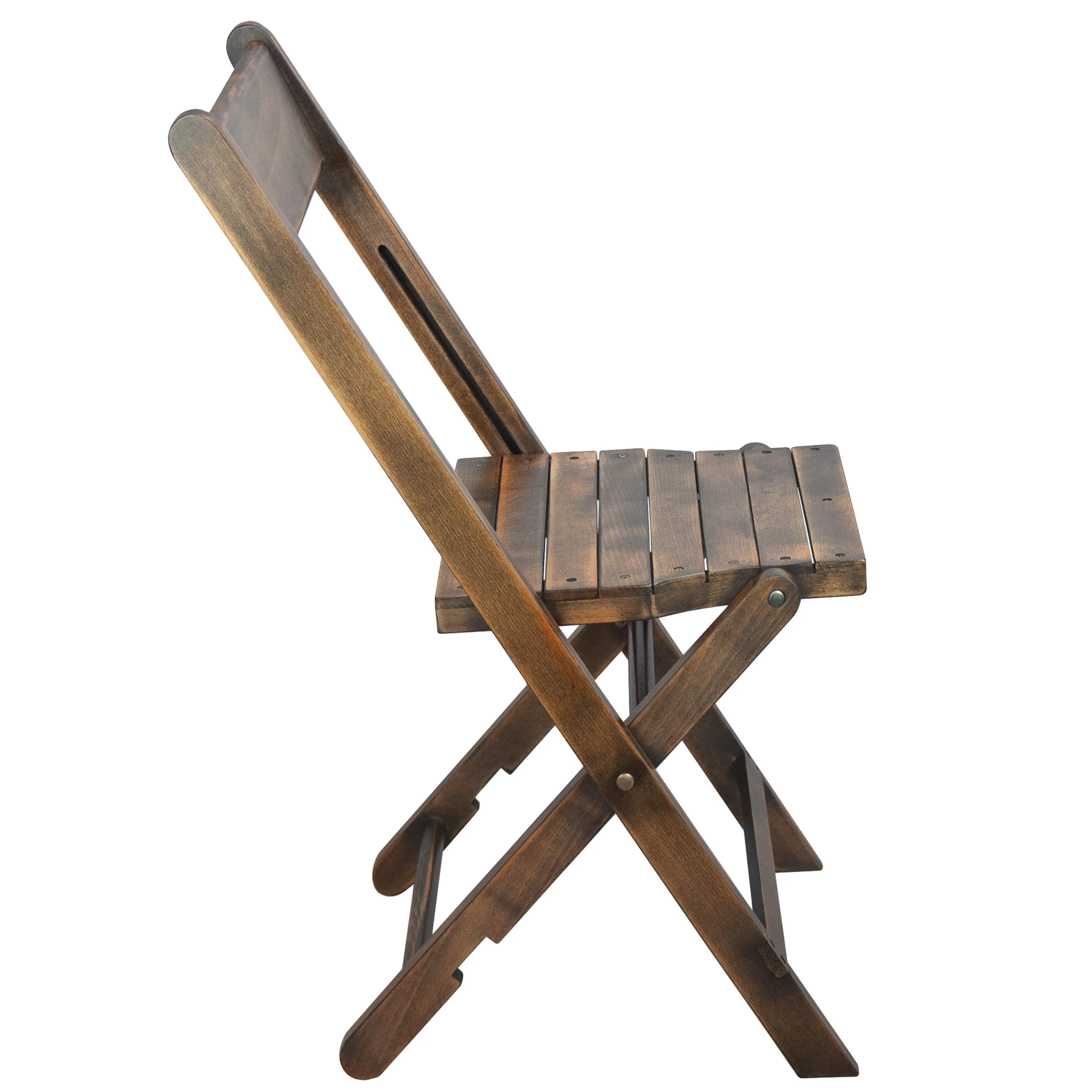 Slatted Wood Folding Special Event Chair, Set of 4