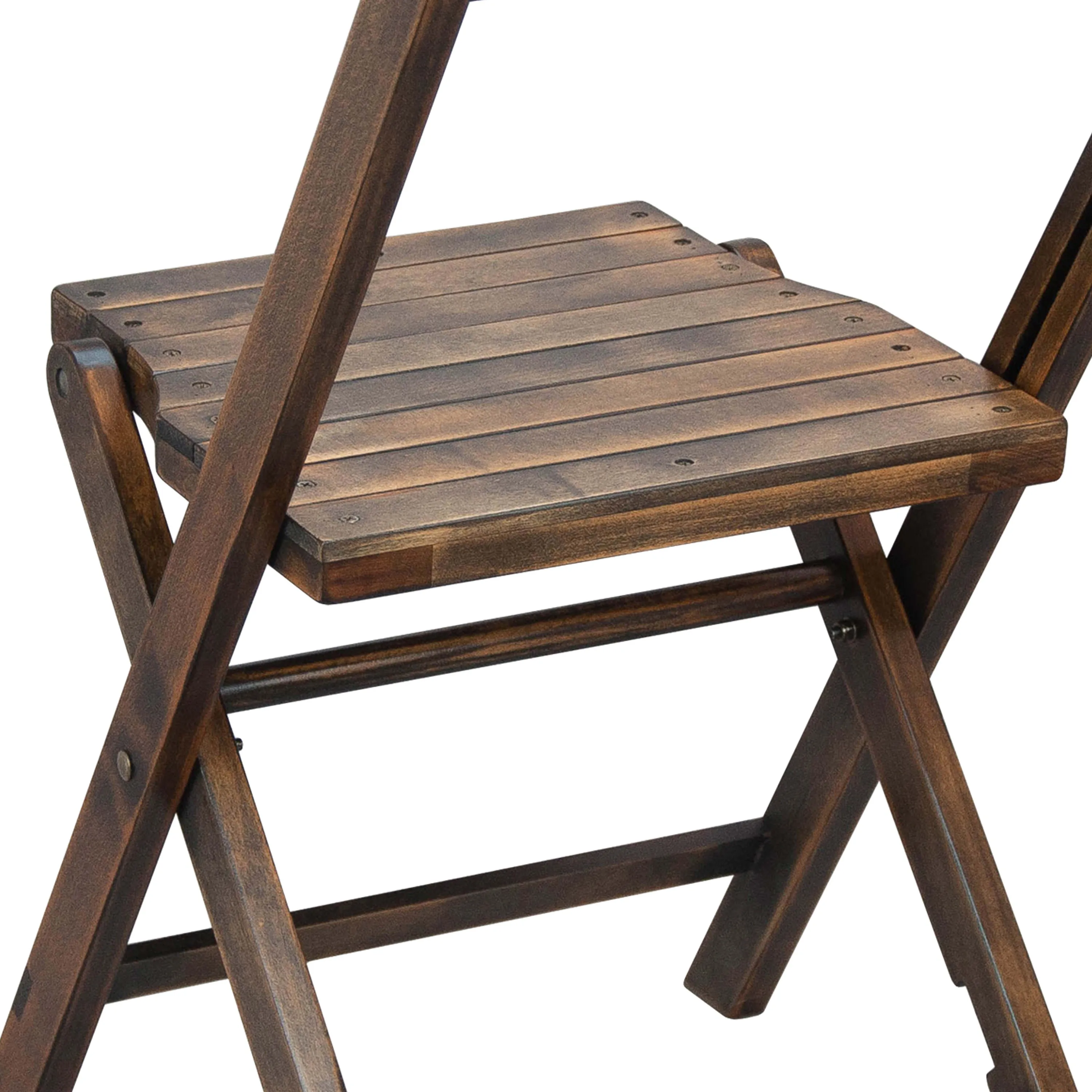 Slatted Wood Folding Special Event Chair, Set of 4