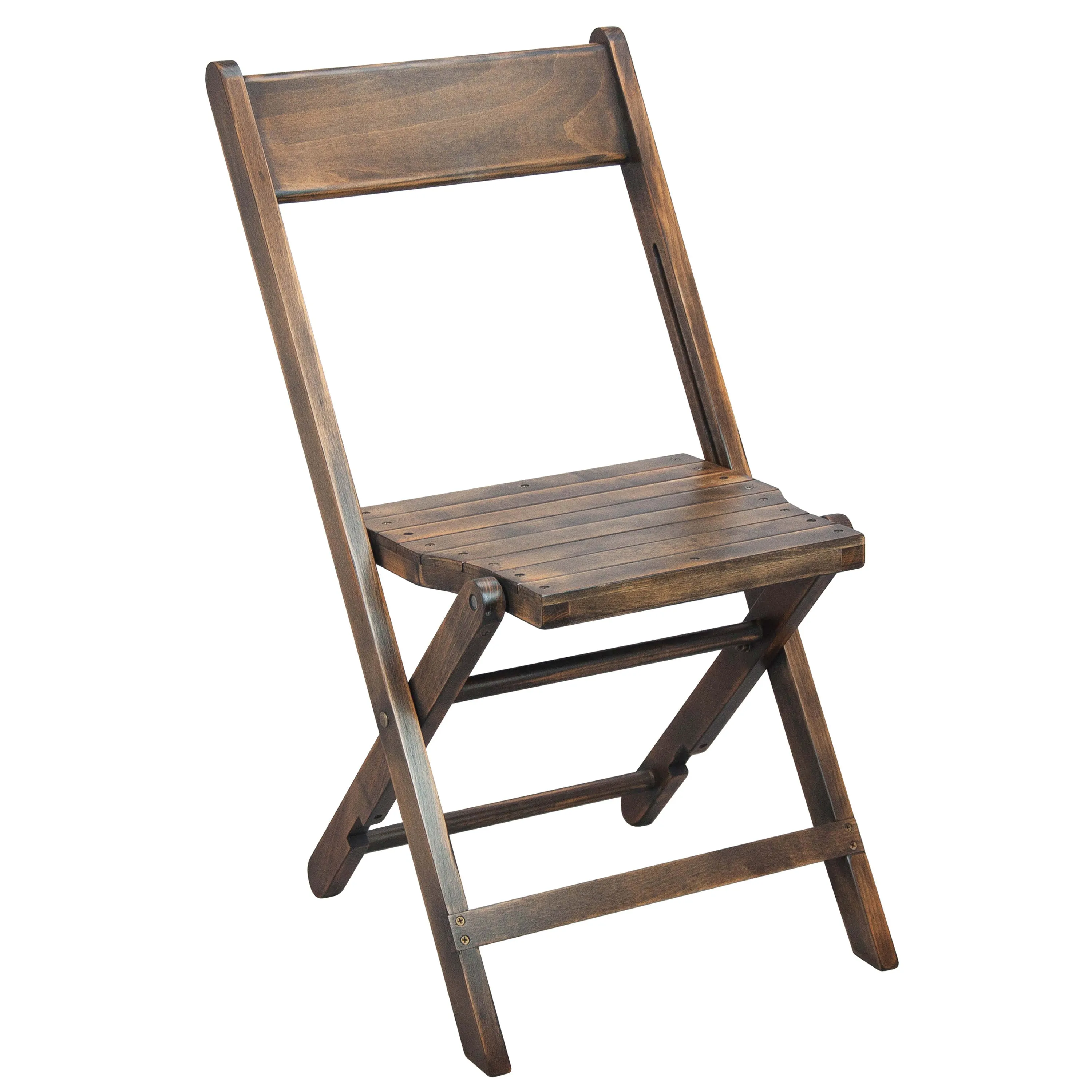 Slatted Wood Folding Special Event Chair, Set of 4