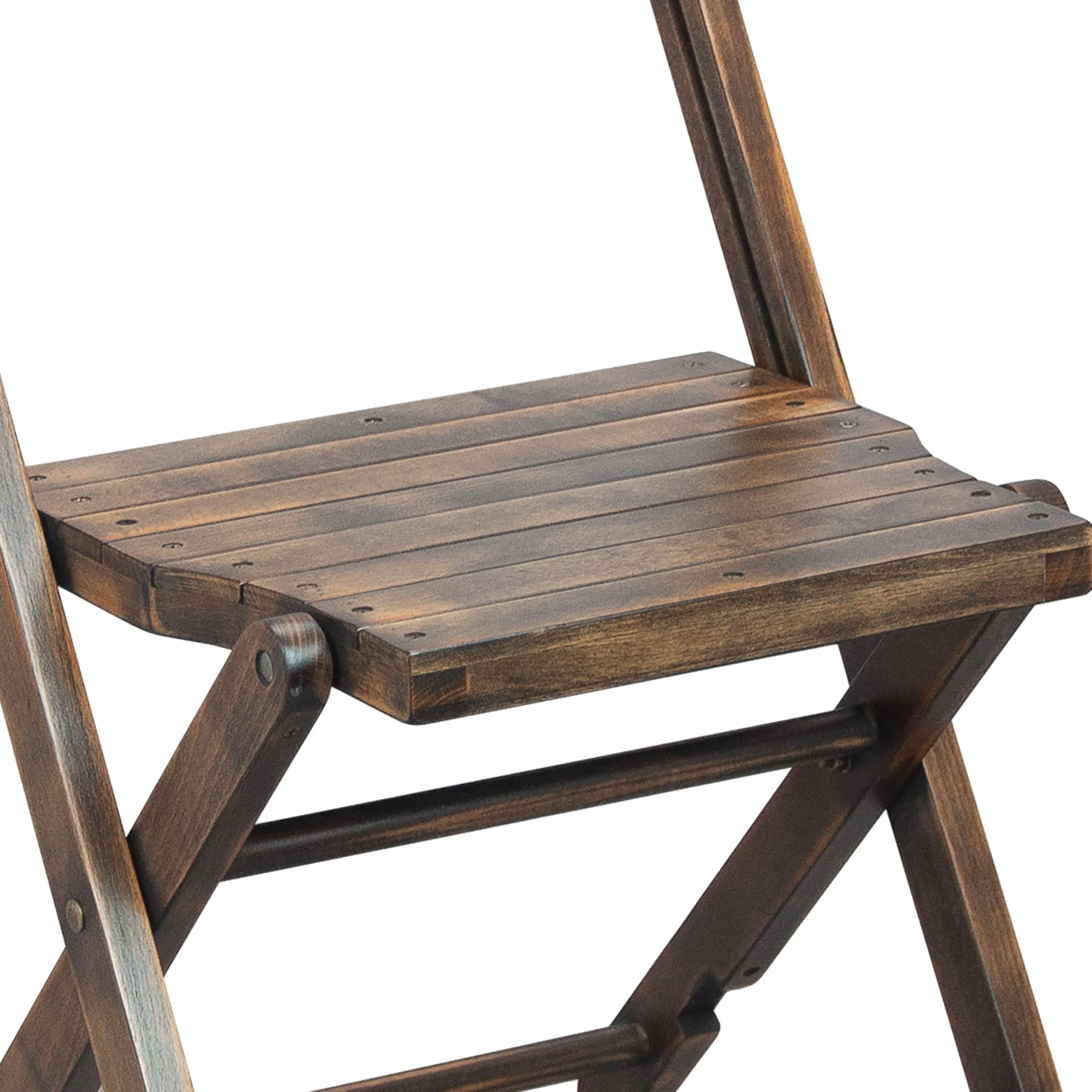 Slatted Wood Folding Special Event Chair, Set of 4