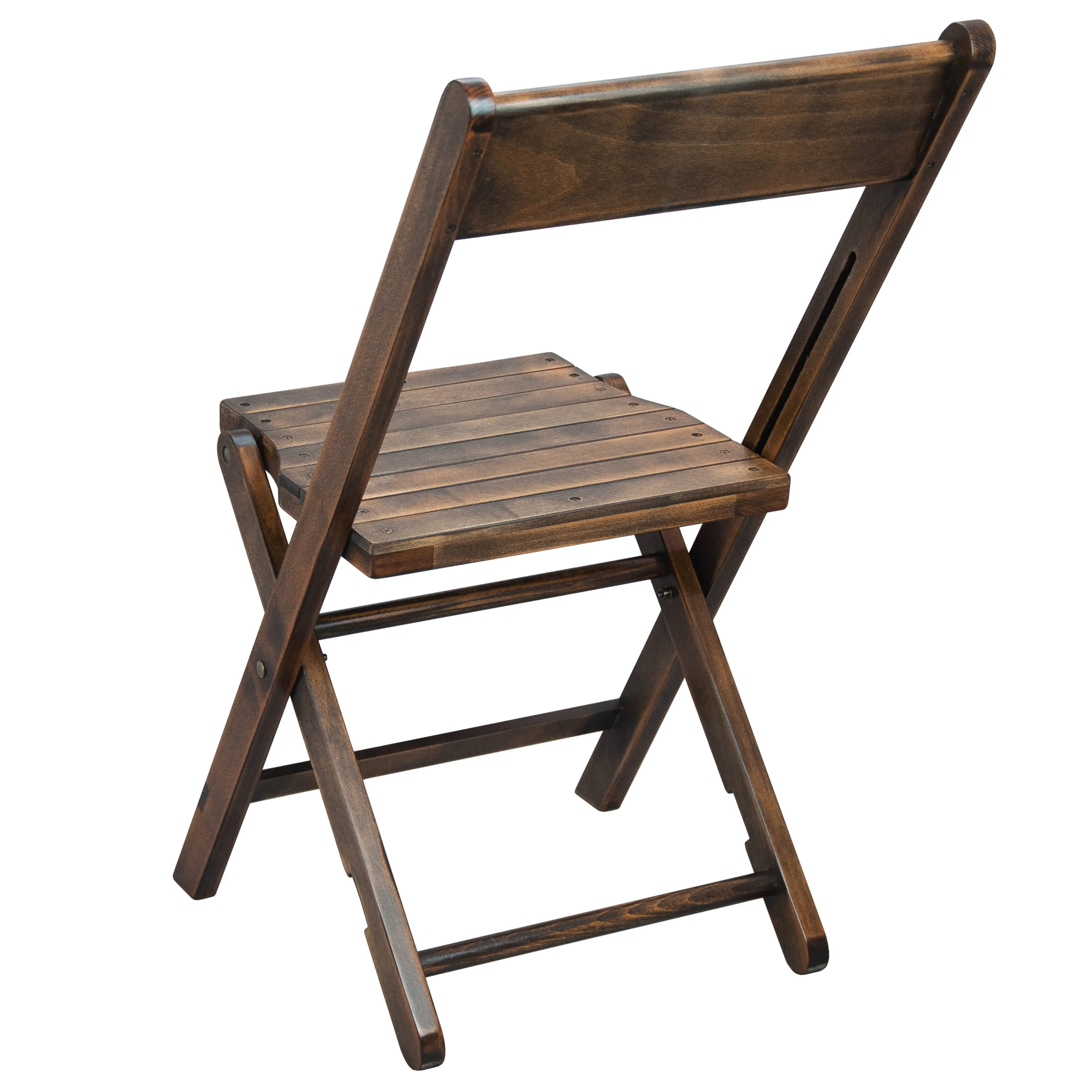 Slatted Wood Folding Special Event Chair, Set of 4
