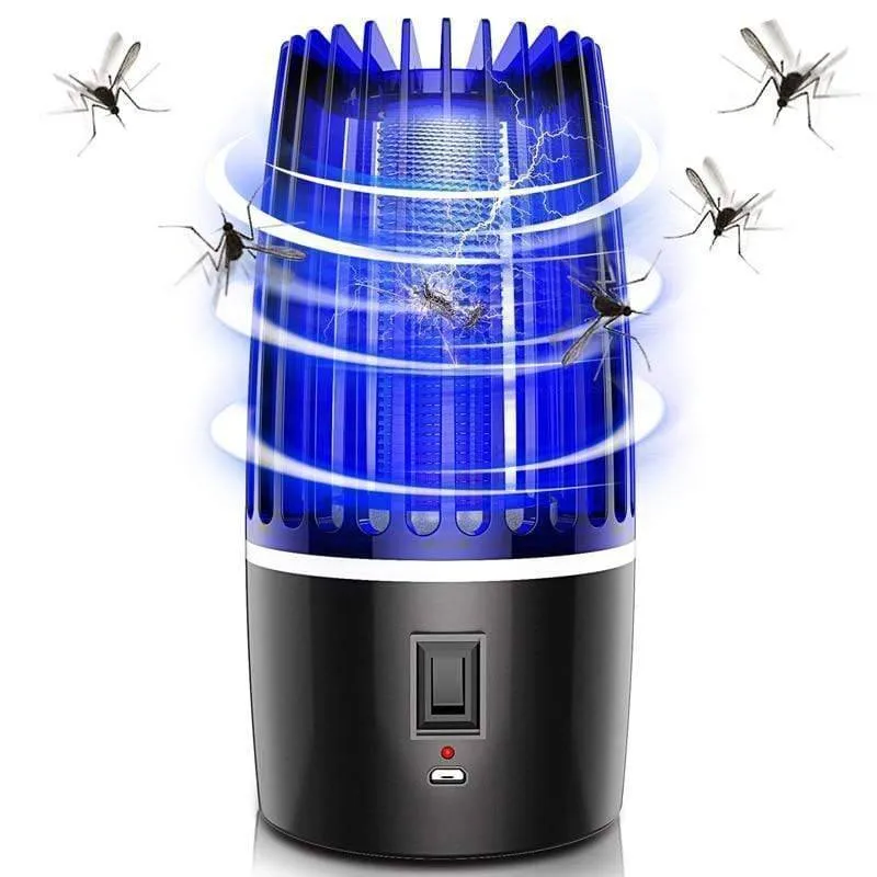 USB Rechargeable 2-in-1 LED Mosquito Killer Lamp - Portable Insect Zapper