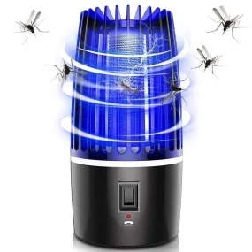 USB Rechargeable 2-in-1 LED Mosquito Killer Lamp - Portable Insect Zapper