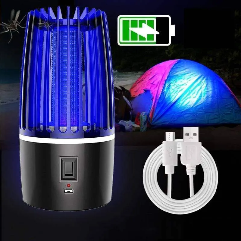 USB Rechargeable 2-in-1 LED Mosquito Killer Lamp - Portable Insect Zapper
