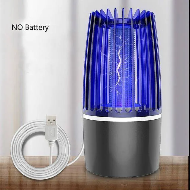 USB Rechargeable 2-in-1 LED Mosquito Killer Lamp - Portable Insect Zapper