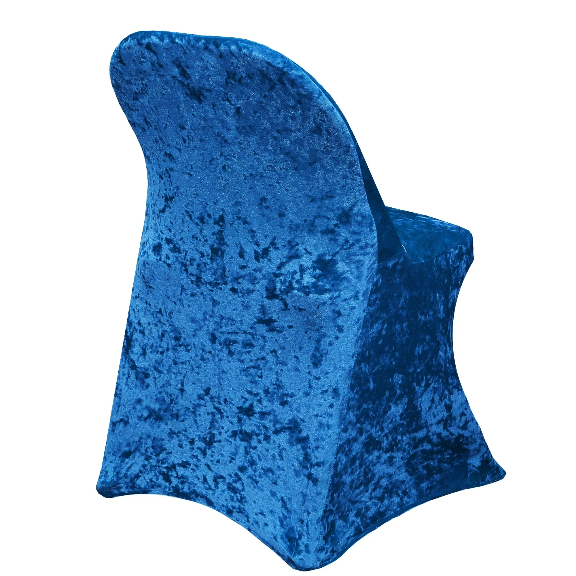 Velvet Spandex Folding Chair Cover Royal Blue